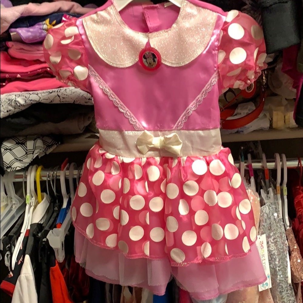 2t Minnie Mouse costume dress with headband.